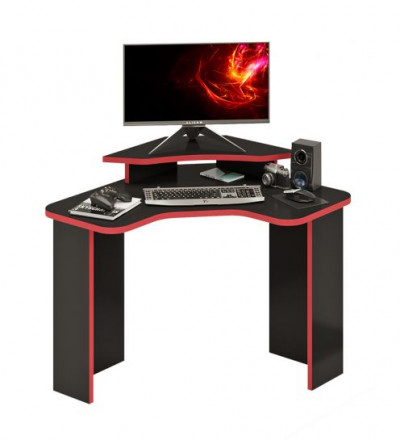 Игровой стол Угловой СКЛ-ИгрУгл100Ч+НКИЛ-УГЛЧ RED