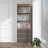 Современная мебель Стеллаж с ящиками как IKEA LOFT для книг и хранения С-22 СИТИ ЛДСП cерый графит / дуб крафт золотой, купить недорого в фирменном салоне магазине «Моя Мебель», всего за 7 930 руб.