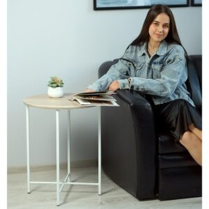 Современная мебель Стол журнальный BeautyStyle 16 дуб сонома / белый, купить недорого в фирменном салоне магазине «Моя Мебель», всего за 3 320 руб.