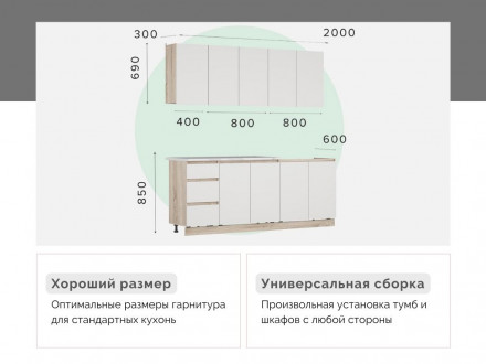 Кухня х2.0м в стиле ЛОФТ ЛЕГЕНДА-40 СИТИ для avito ЛДСП серый графит / дуб крафт золотой