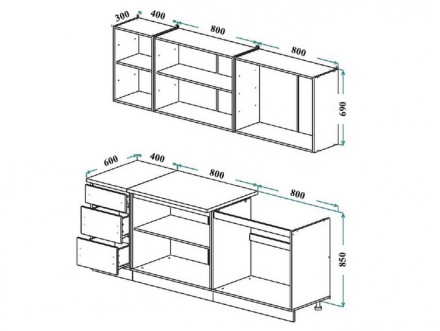 Кухня Белая х2.0м ИКЕА design ЛЕГЕНДА-40 СИТИ ЛДСП