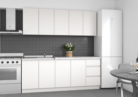 Кухня Белая х2.0м ИКЕА design ЛЕГЕНДА-40 СИТИ ЛДСП