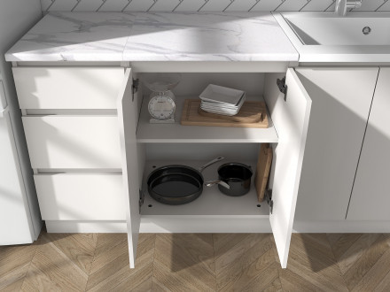Кухня Белая х2.0м ИКЕА design ЛЕГЕНДА-40 СИТИ ЛДСП