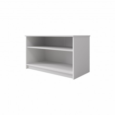 Современная мебель белая тумба для обуви в прихожую с полкой напольная, Антресоль на шкаф для одежды МА 900.1 (МП/3) МС мори, купить недорого в фирменном салоне магазине «Моя Мебель», всего за 5 510 руб.