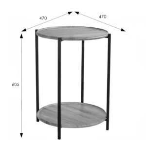 Стол журнальный как IKEA GLADOM BeautyStyle 21 Орех гикори gray / Черный