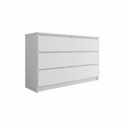 Белый широкий комод как ИКЕА МАЛЬМ (IKEA MALM) 6 ящиков МК 1200.6 (МП/3) МС мори