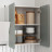 Кухонный гарнитур для маленькой кухни, Кухня 120 см дизайн ИКЕА (IKEA), Легенда-40 sity ЛДСП сумеречный голубой / белый