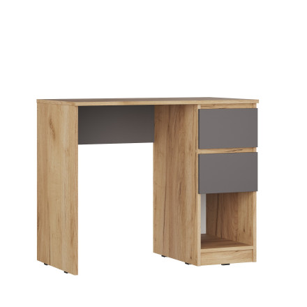 Письменный стол с ящиками как ИКЕА КАЛЛАКС (IKEA KALLAX) СП-18 сити Графит / дуб Крафт золотой