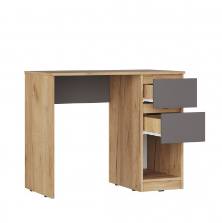Письменный стол с ящиками как ИКЕА КАЛЛАКС (IKEA KALLAX) СП-18 сити Графит / дуб Крафт золотой