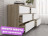 Широкий комод под ТВ как ИКЕА МАЛЬМ (IKEA MALM) 6 ящиков МК 1380.6 (МП/3) сонома / белый МС мори