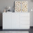Белый широкий тумба комод под телевизор как ИКЕА МАЛЬМ (IKEA MALM) МК 1600.1 (МП/3) МС мори