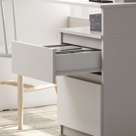 Белый письменный стол для школьника с ящиками как ИКЕА МАЛЬМ (IKEA MALM) СП-14 сити
