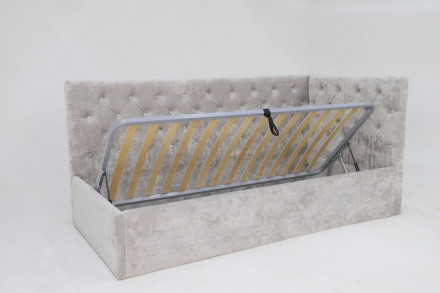 Современная мебель кровать «Мила» (Плюш Сильвер), купить недорого в фирменном салоне магазине «Моя Мебель», всего за 42 110 руб.