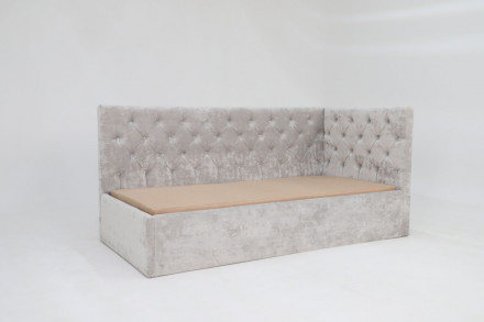 Современная мебель кровать «Мила» (Плюш Сильвер), купить недорого в фирменном салоне магазине «Моя Мебель», всего за 42 110 руб.