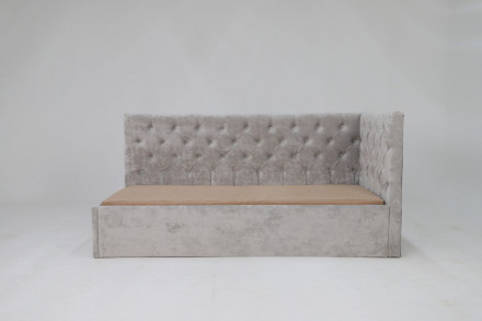 Современная мебель кровать «Мила» (Плюш Сильвер), купить недорого в фирменном салоне магазине «Моя Мебель», всего за 42 110 руб.