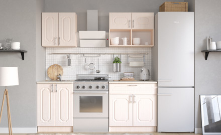 Современная мебель мС &quot;Легенда-12&quot; Комплект №3 1,4м ПВХ Дуб молочный/ корпус Дуб Молочный (8622 PR), №6, купить недорого в фирменном салоне магазине «Моя Мебель», всего за 28 960 руб.