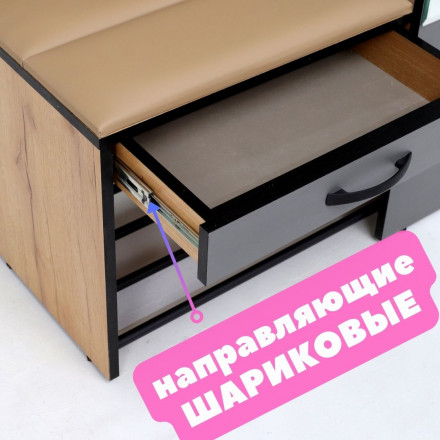 В прихожую Шкаф для обуви с полками | Тумба для обуви узкая с ящиком | Обувница узкая закрытая olga loft 53 (дуб крафт золотой / серый)