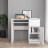 Белый стол с полкой, ящиком и тумбой, аналог ИКЕА ЭЙЛЕР (IKEA EJLER) МС-1 правый (МП/3) МС мори