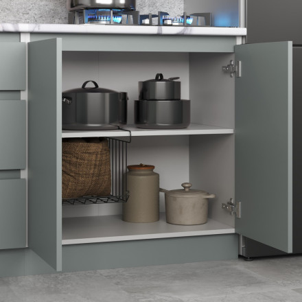 Маленький кухонный гарнитур для кухни 160 см прямая дизайн ИКЕА (IKEA), Легенда-40 sity ЛДСП сумеречный голубой / белый