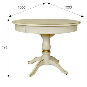 Раздвижной обеденный стол как ИКЕА ИНГАТОРП (IKEA INGATORP) moro 04 слоновая кость / золото