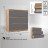 Недорогой узкий комод с 3 ящиками как IKEA SKANEVIK К-32 СИТИ Графит / дуб Крафт золотой