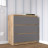 Недорогой узкий комод с 3 ящиками как IKEA SKANEVIK К-32 СИТИ Графит / дуб Крафт золотой