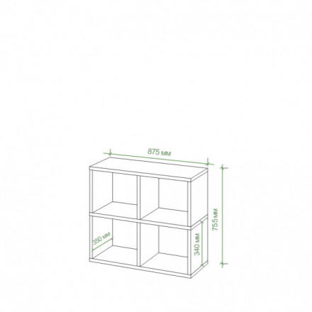 Белый открытый стеллаж полки для хранения как IKEA KALLAX &amp; EKET, СПД 2-2
