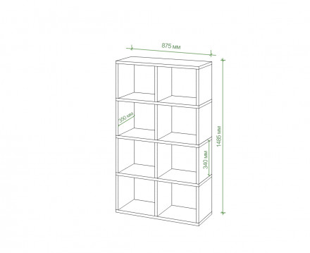 Стеллаж СПД 2-4, IKEA KALLAX &amp; EKET style