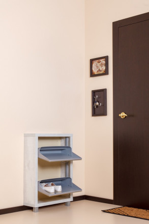 Современная мебель люкс стекло капучино ( Бетон Пайн белый ) 2-х секционный, купить недорого в фирменном салоне магазине «Моя Мебель», всего за 13 830 руб.