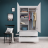Белый распашной шкаф для одежды с 2 ящиками как IKEA SMASTAD / PLATSA МШ 900.1 (МП/3) МС мори