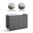 Кухонный гарнитур для маленькой кухни, Кухня 120 см дизайн ИКЕА (IKEA), Легенда-40 sity ЛДСП серый графит