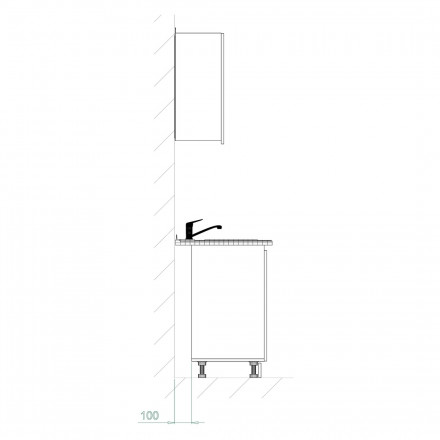 Кухонный гарнитур для маленькой кухни прямая 2 метра как ИКЕА (IKEA), Легенда-40 sity ЛДСП серый графит