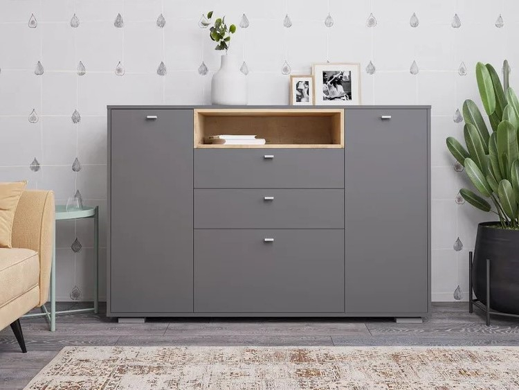 Популярный комод 'К 303' в цвете Графит в интернет-магазине m-m-mebel.ru