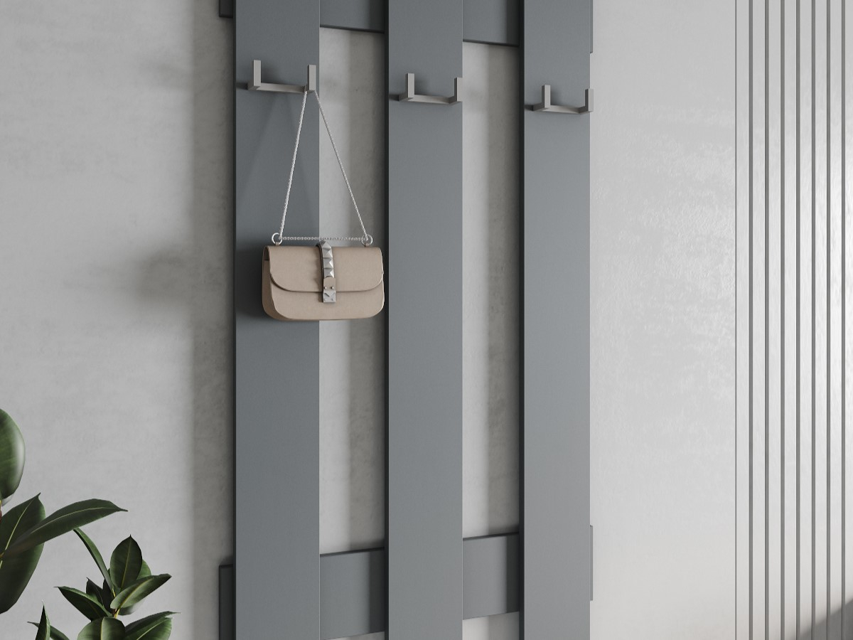 Фото настенной вешалки из коллекции 'МОРИ' в цвете Графит в магазине